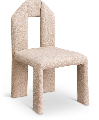 Sei Beige Boucle Fabric Dining Chair