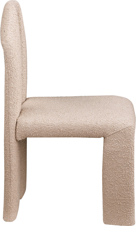 Sei Beige Boucle Fabric Dining Chair