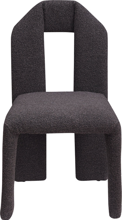 Sei Brown Boucle Fabric Dining Chair