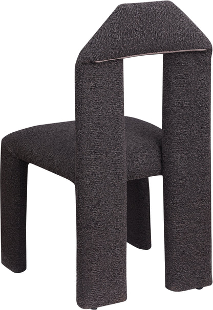 Sei Brown Boucle Fabric Dining Chair