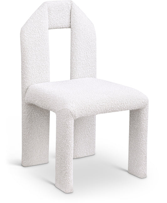 Sei Cream Boucle Fabric Dining Chair