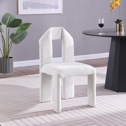 Sei Cream Boucle Fabric Dining Chair