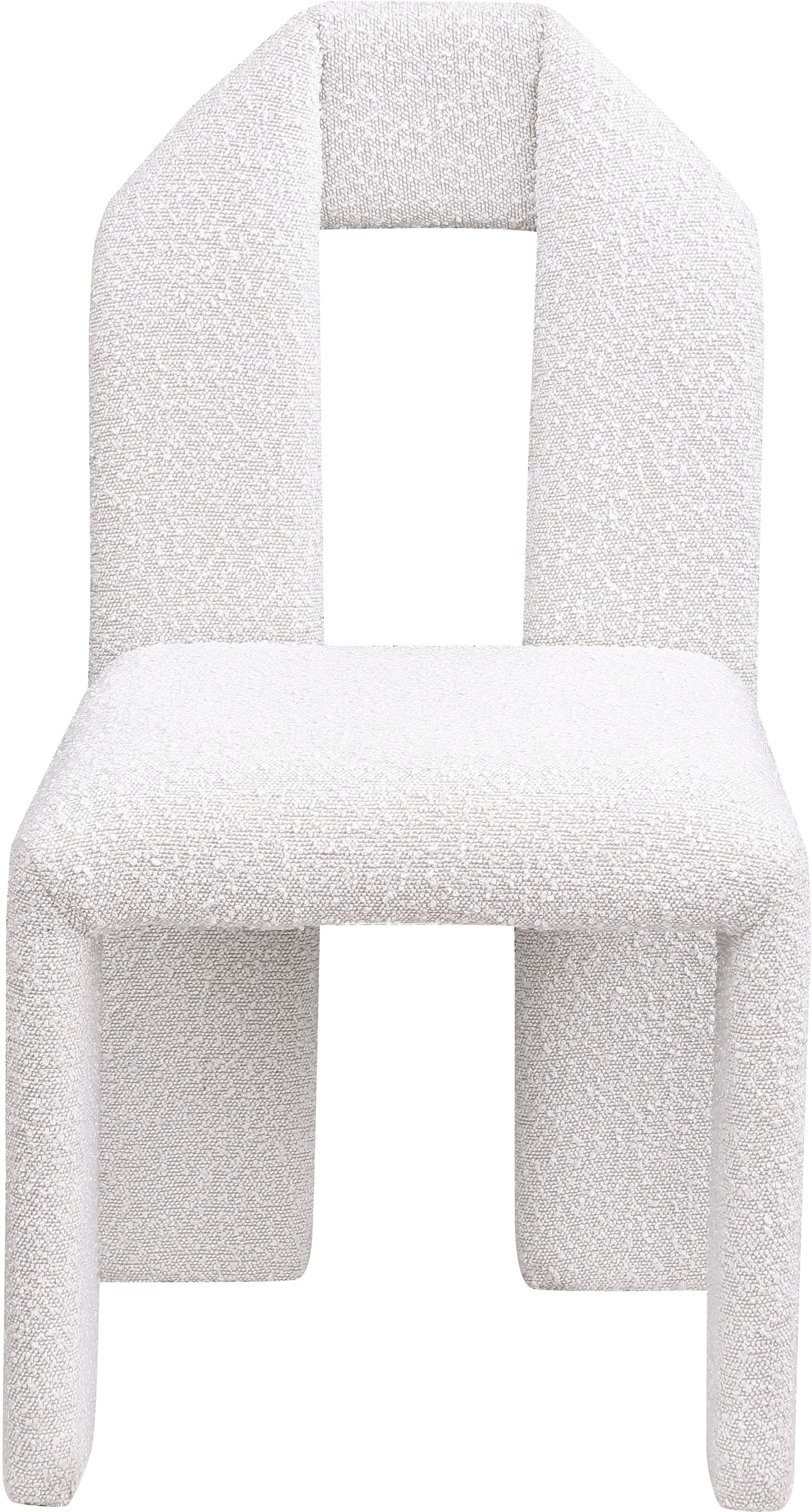 sei cream boucle fabric dining chair