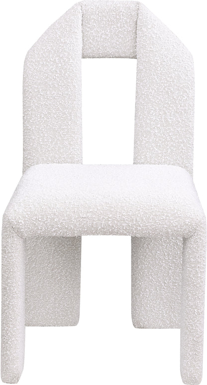 Sei Cream Boucle Fabric Dining Chair