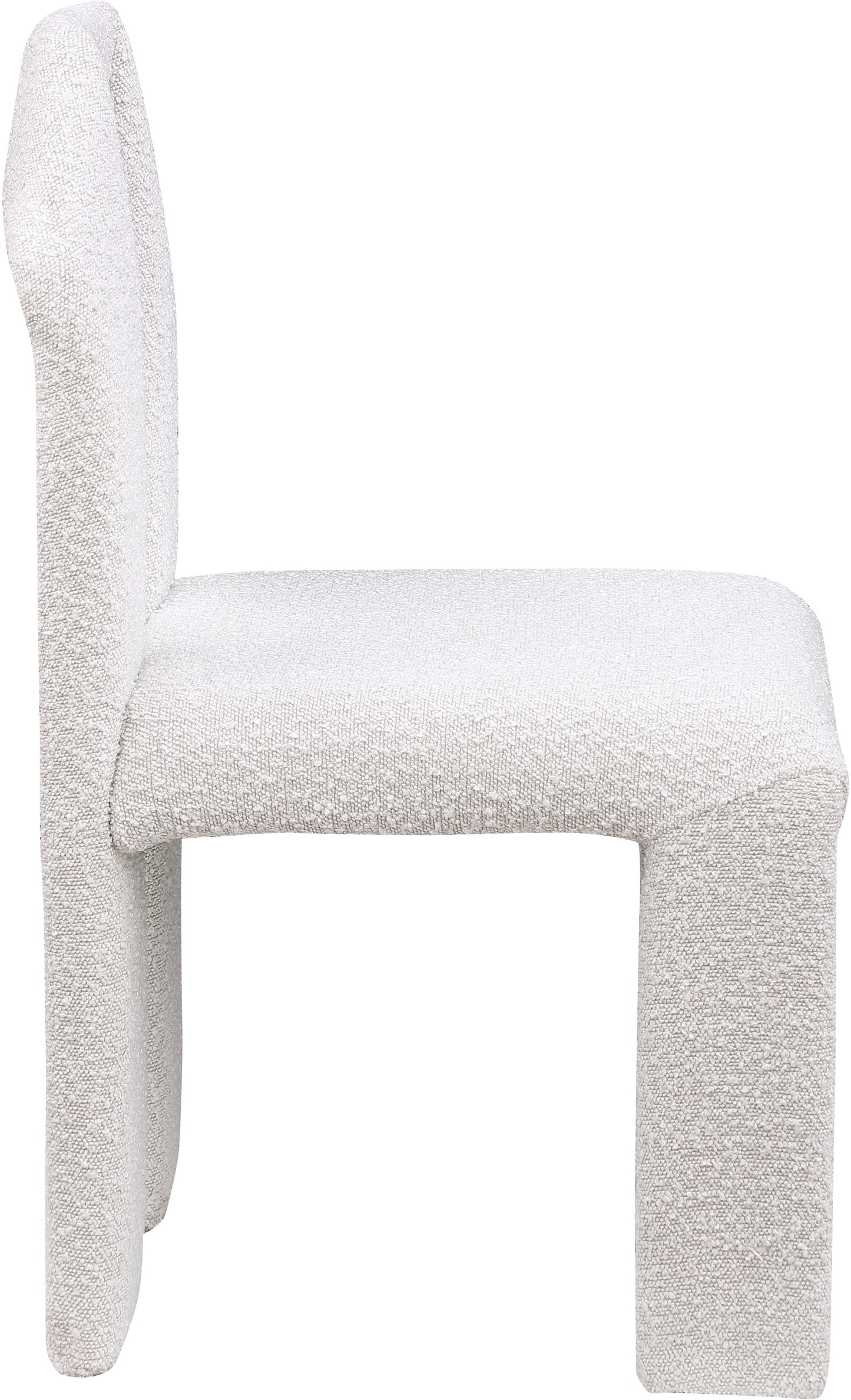 sei cream boucle fabric dining chair