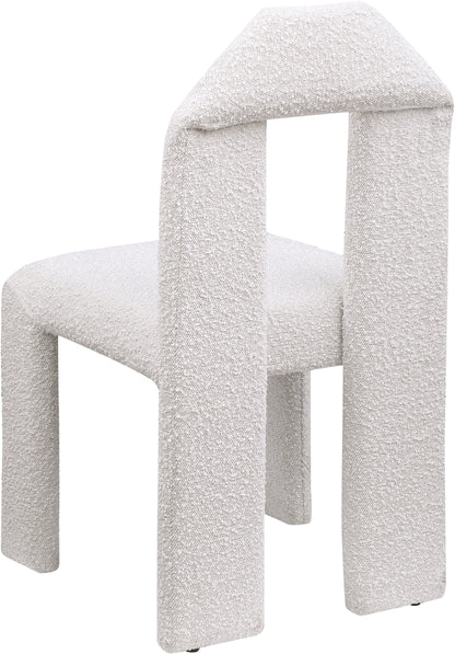 Sei Cream Boucle Fabric Dining Chair