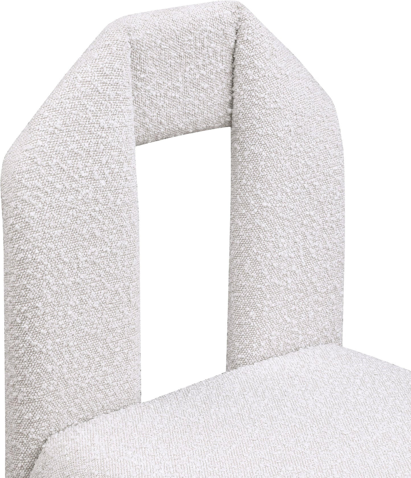 sei cream boucle fabric dining chair