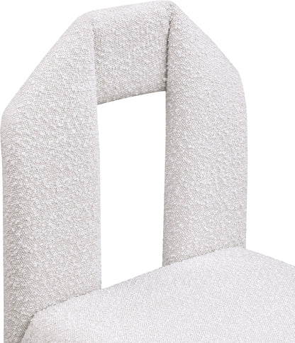 Sei Cream Boucle Fabric Dining Chair