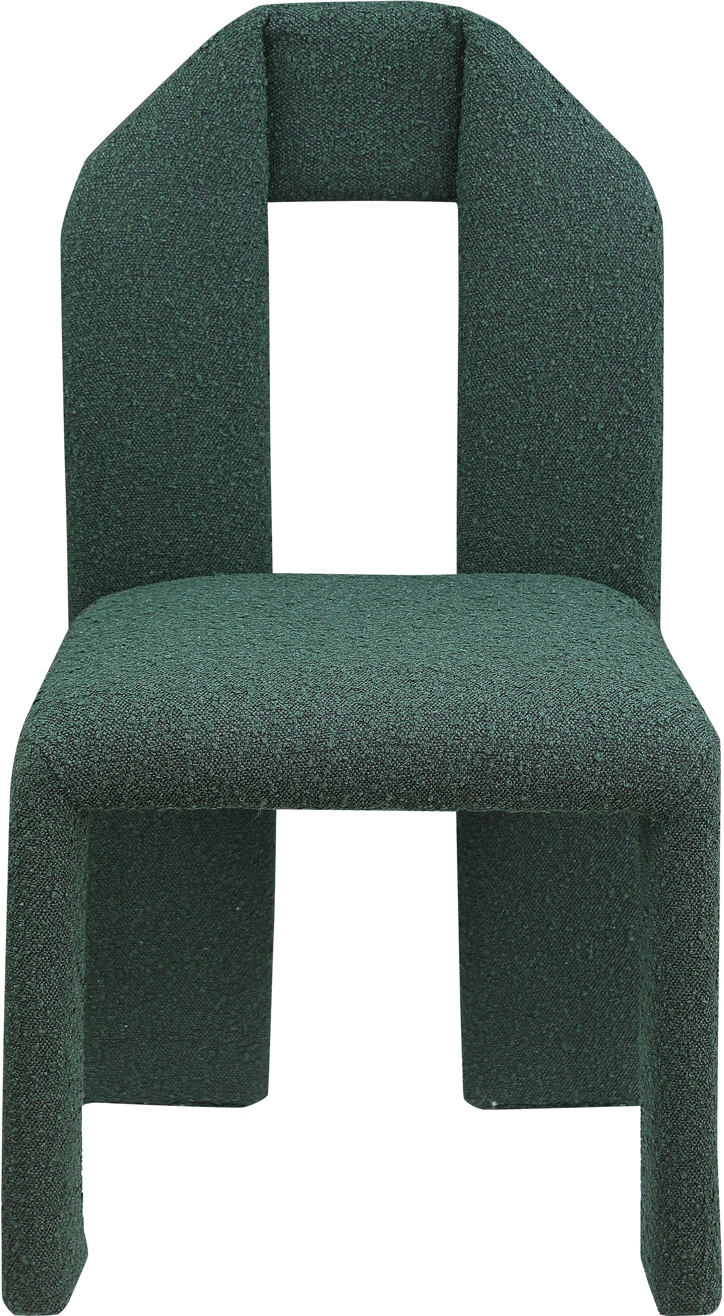 sei green boucle fabric dining chair