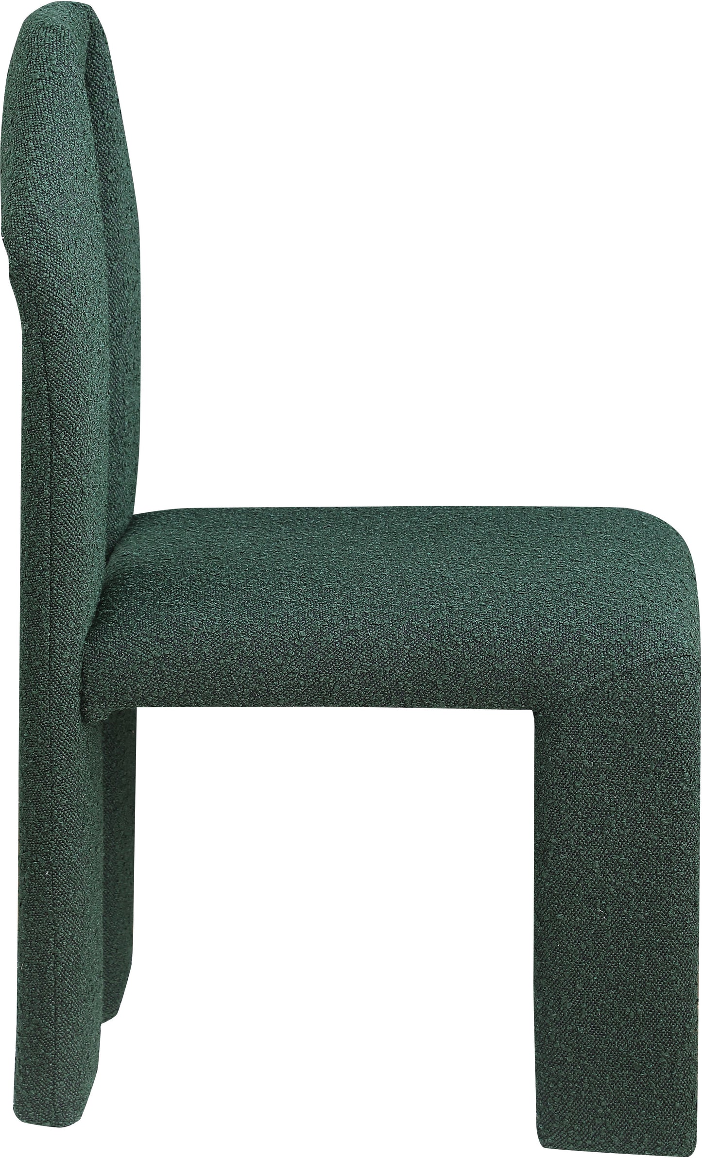 sei green boucle fabric dining chair