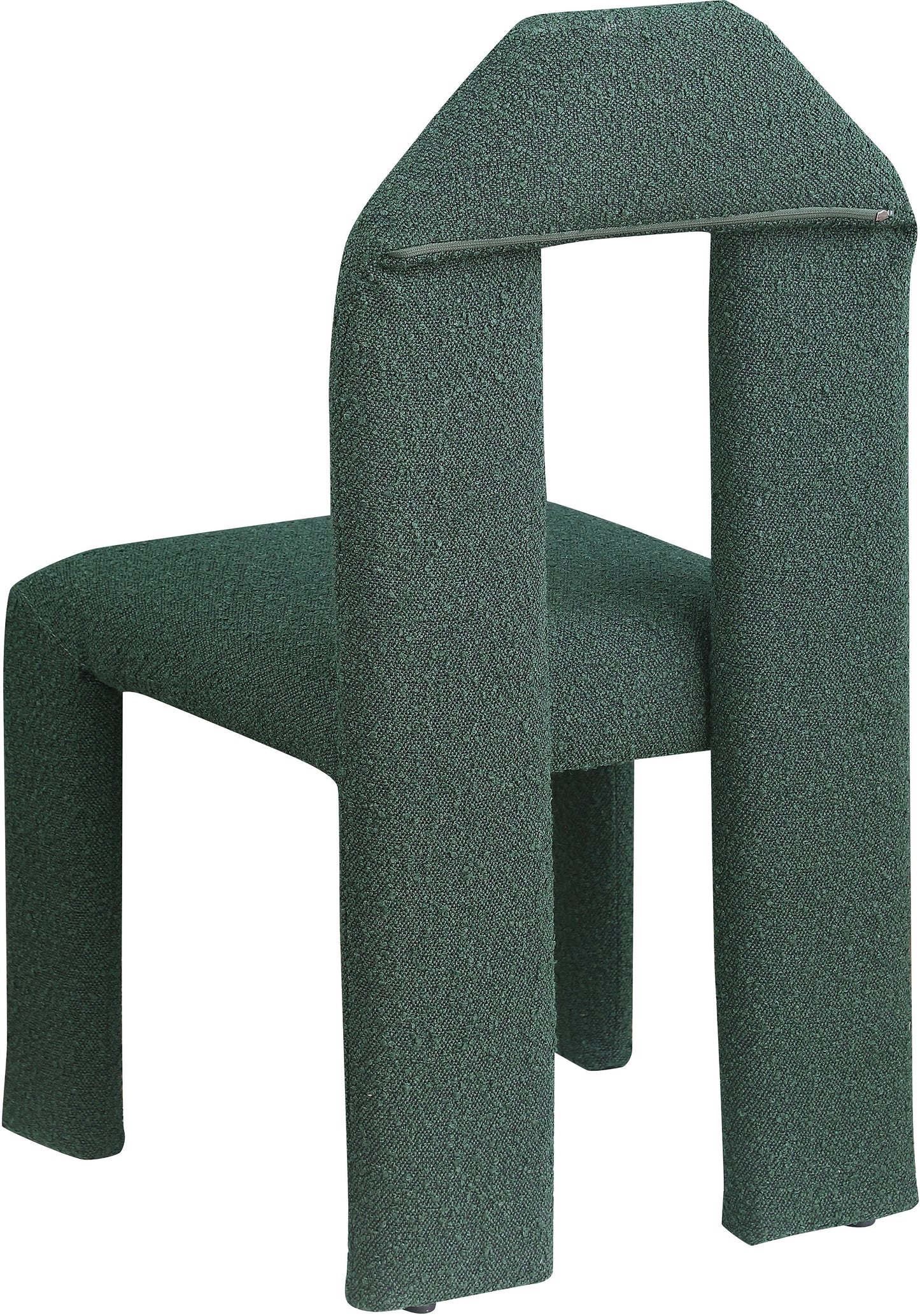 sei green boucle fabric dining chair