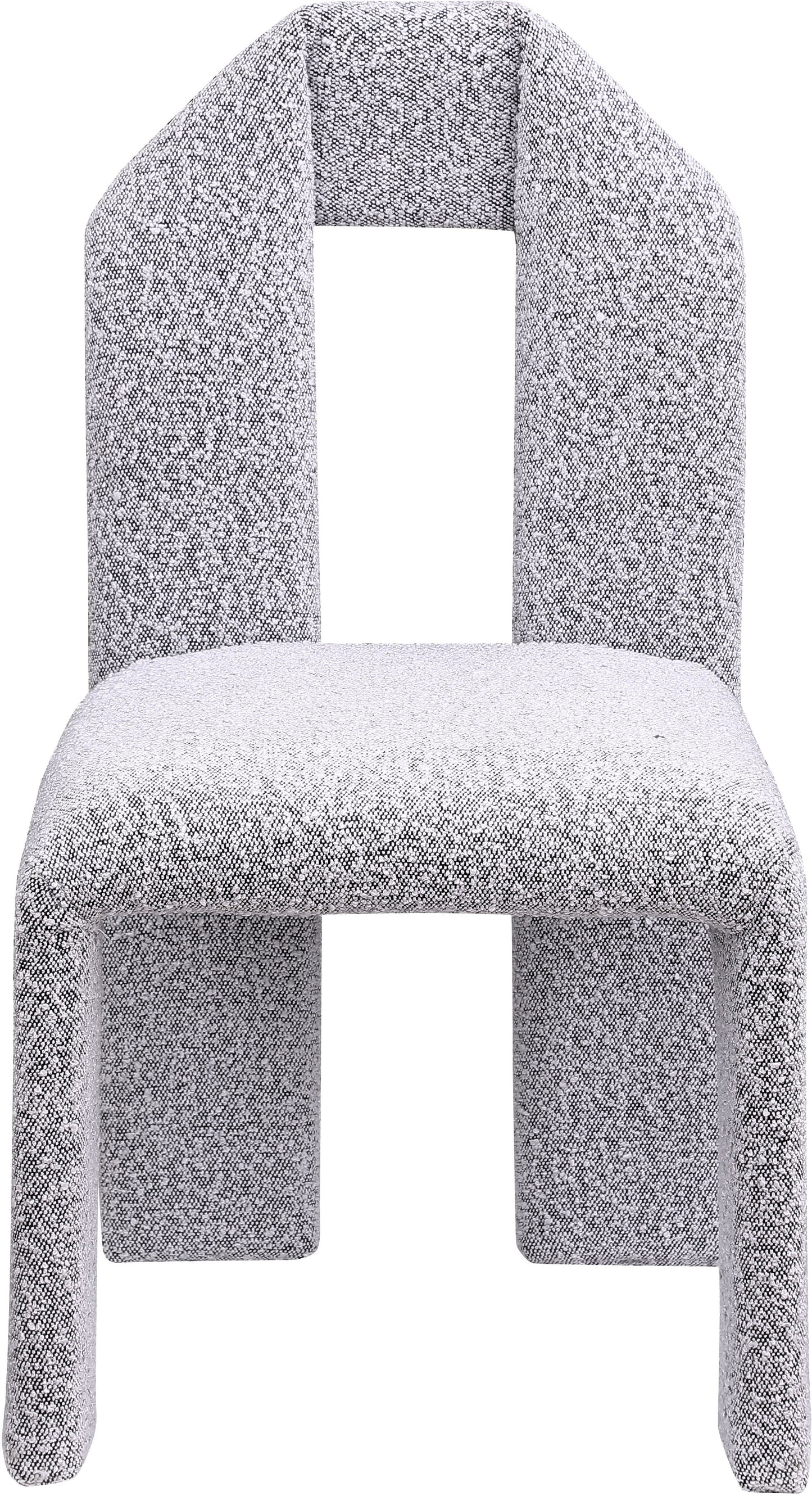 sei grey boucle fabric dining chair