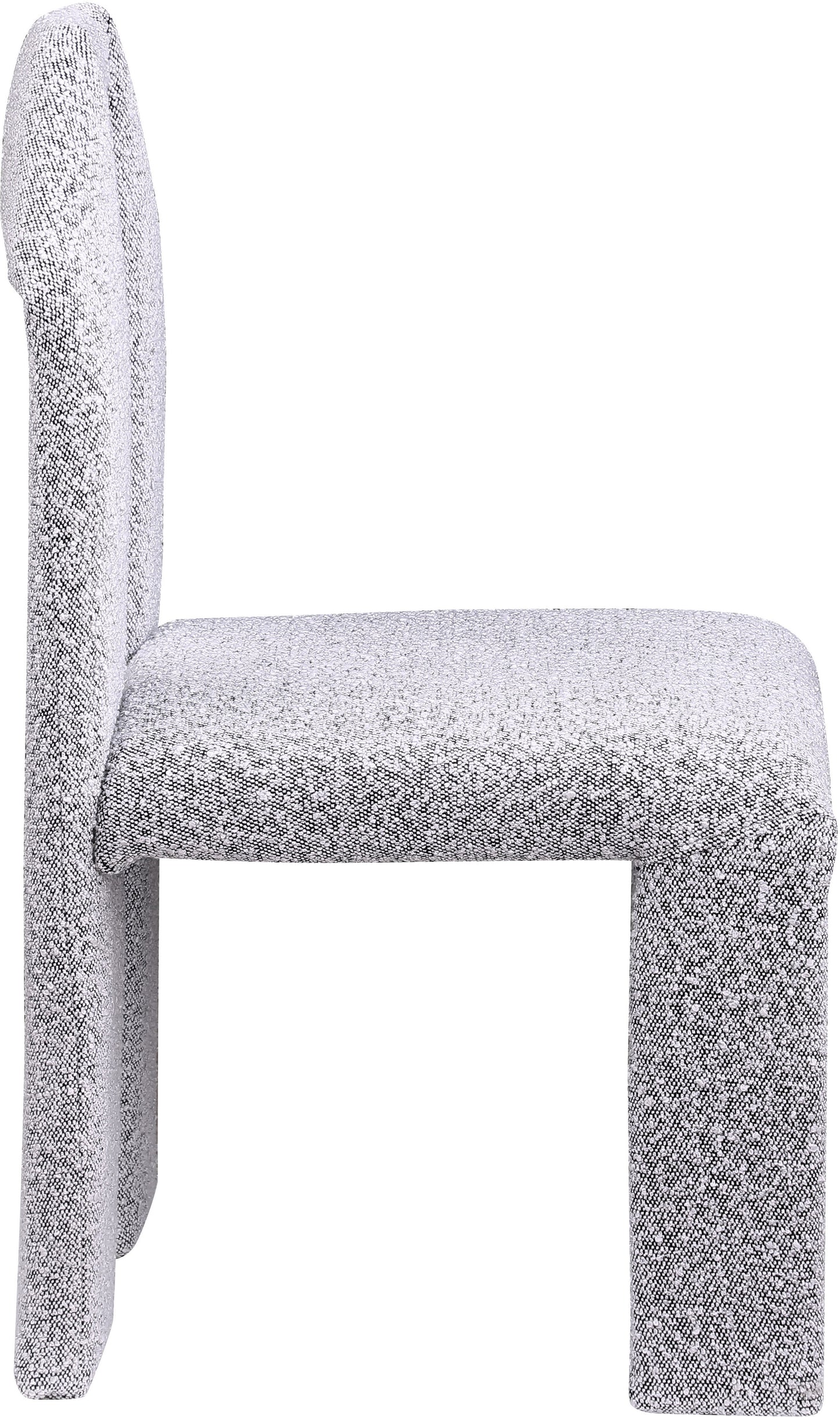 sei grey boucle fabric dining chair