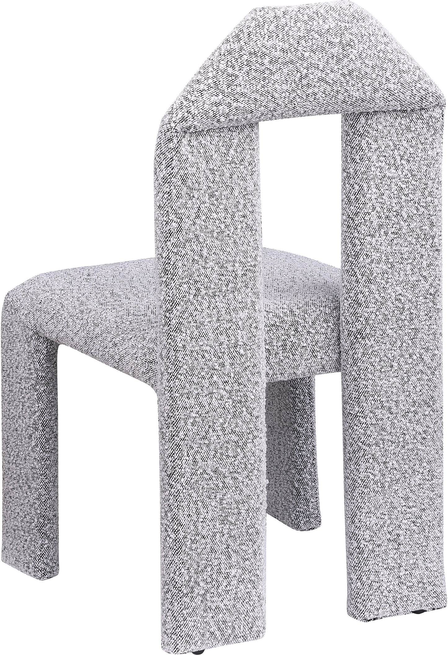 sei grey boucle fabric dining chair