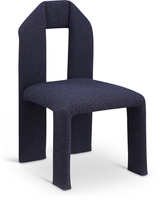 Sei Navy Boucle Fabric Dining Chair