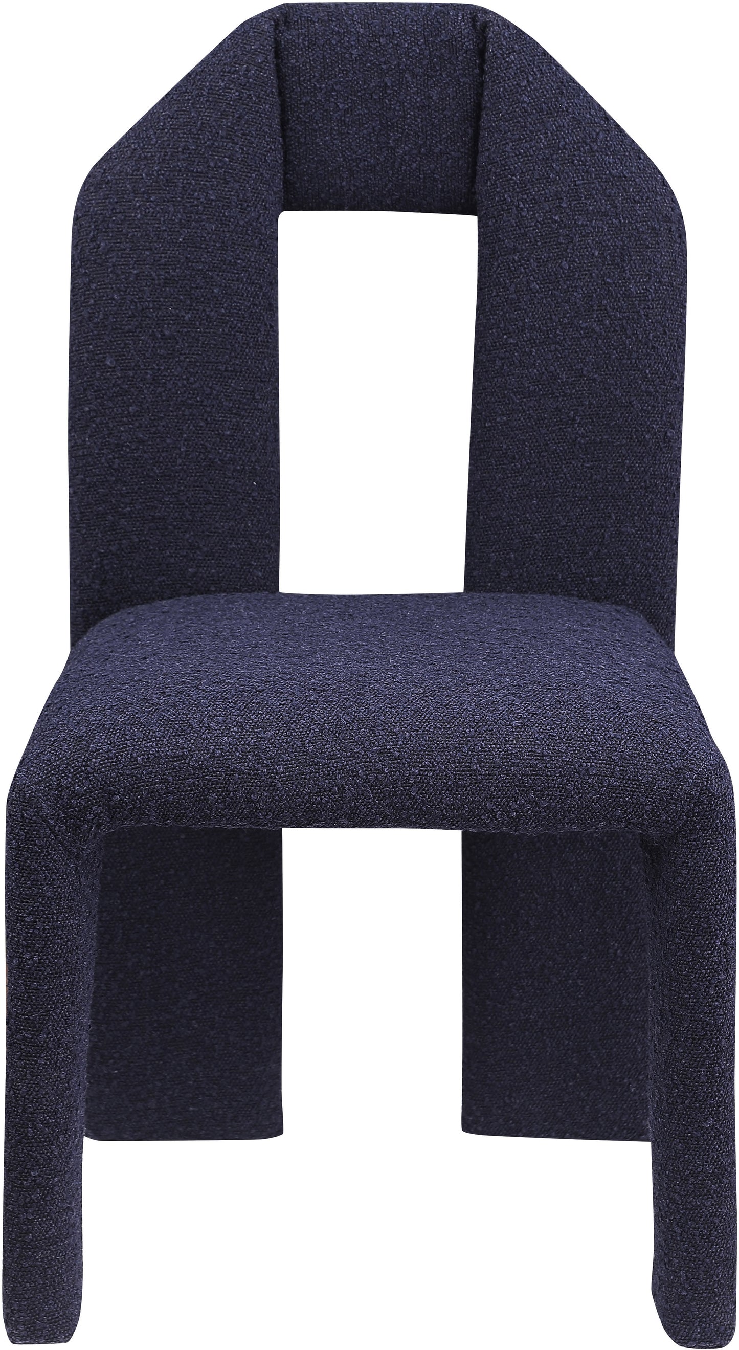 sei navy boucle fabric dining chair