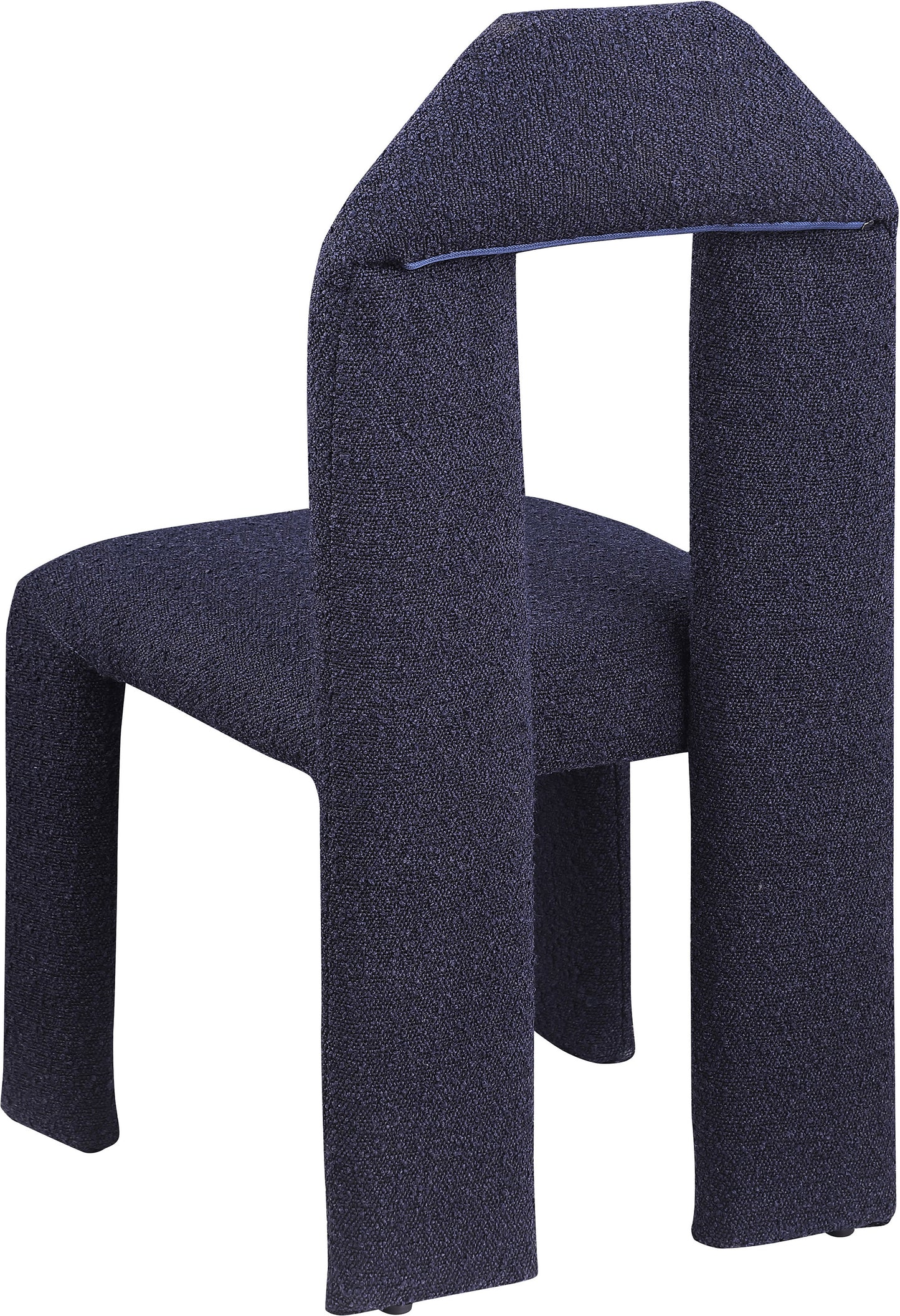 sei navy boucle fabric dining chair