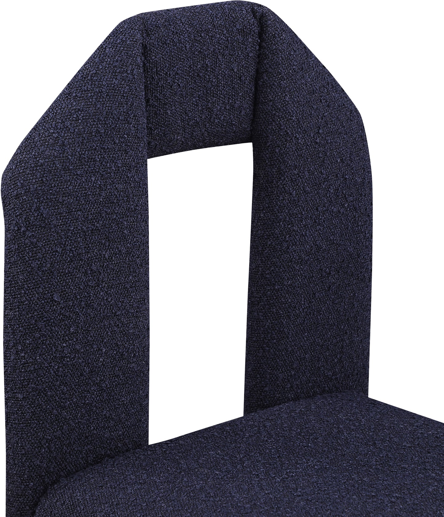 sei navy boucle fabric dining chair