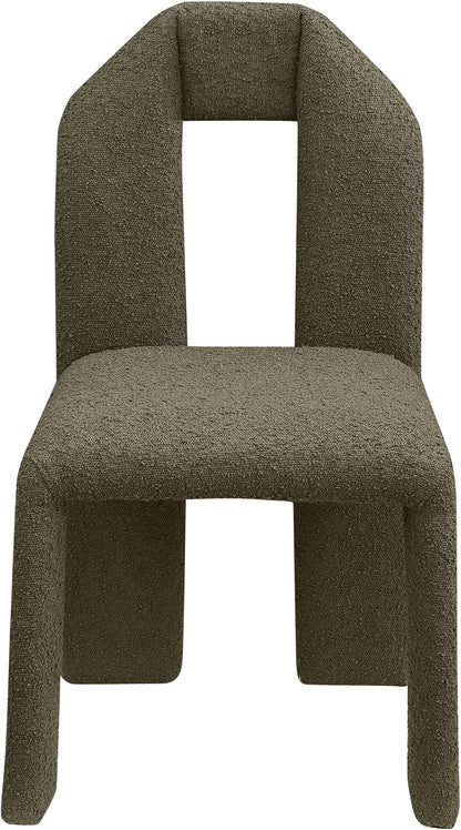 Sei Olive Boucle Fabric Dining Chair