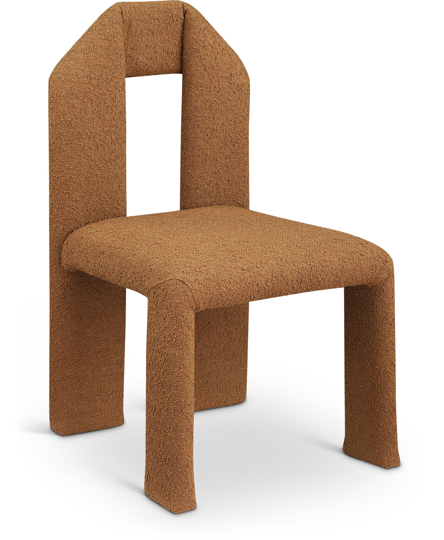 sei saddle boucle fabric dining chair