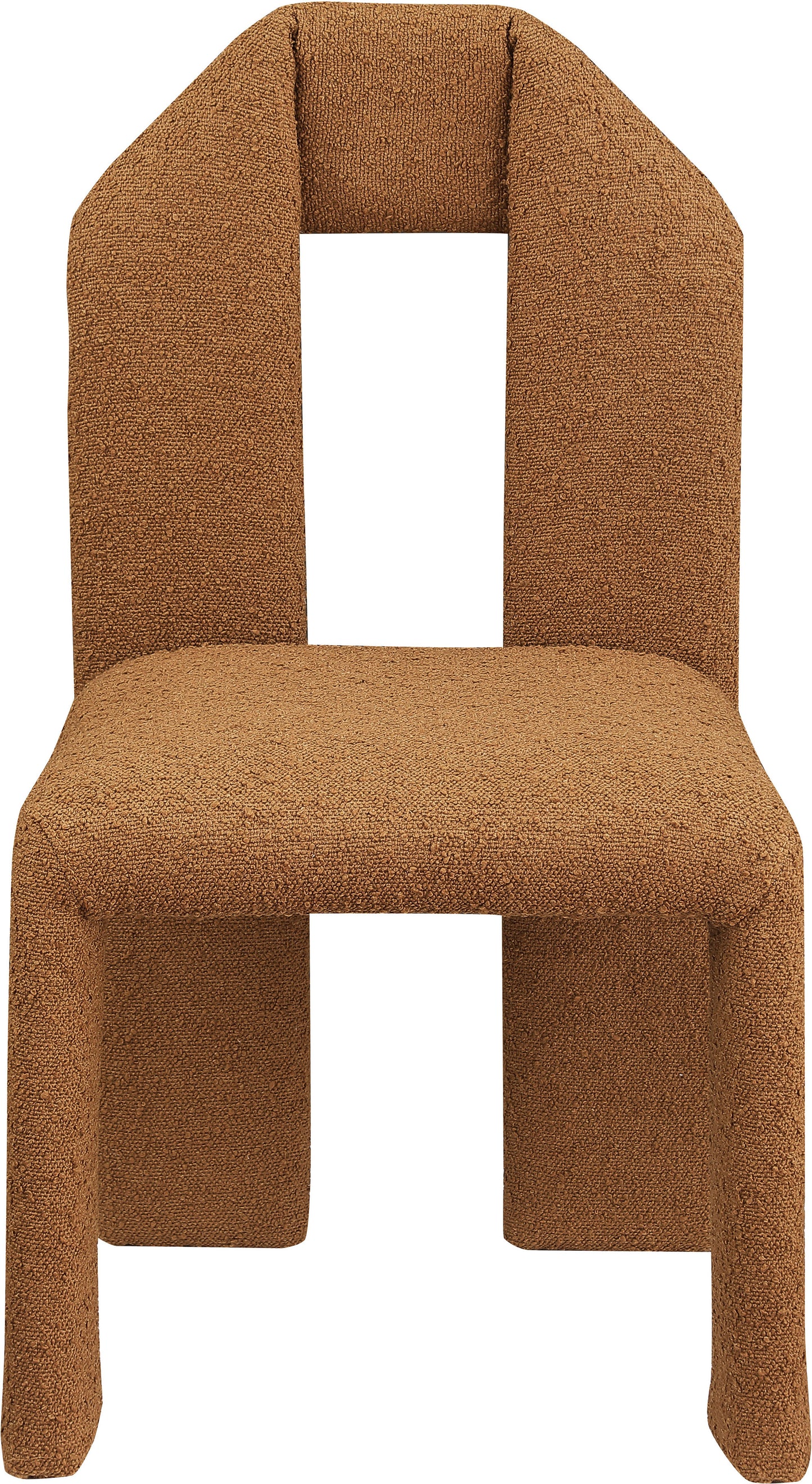 sei saddle boucle fabric dining chair