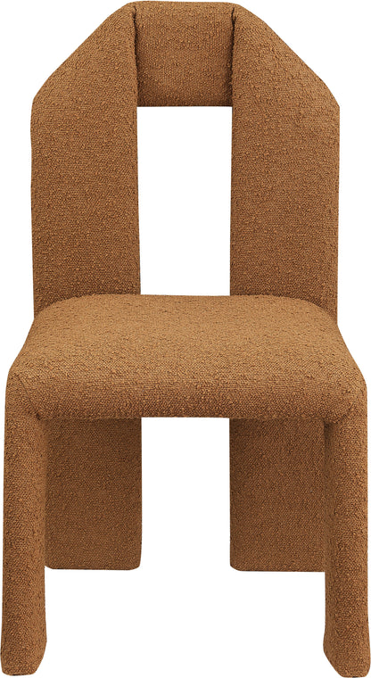 Sei Saddle Boucle Fabric Dining Chair