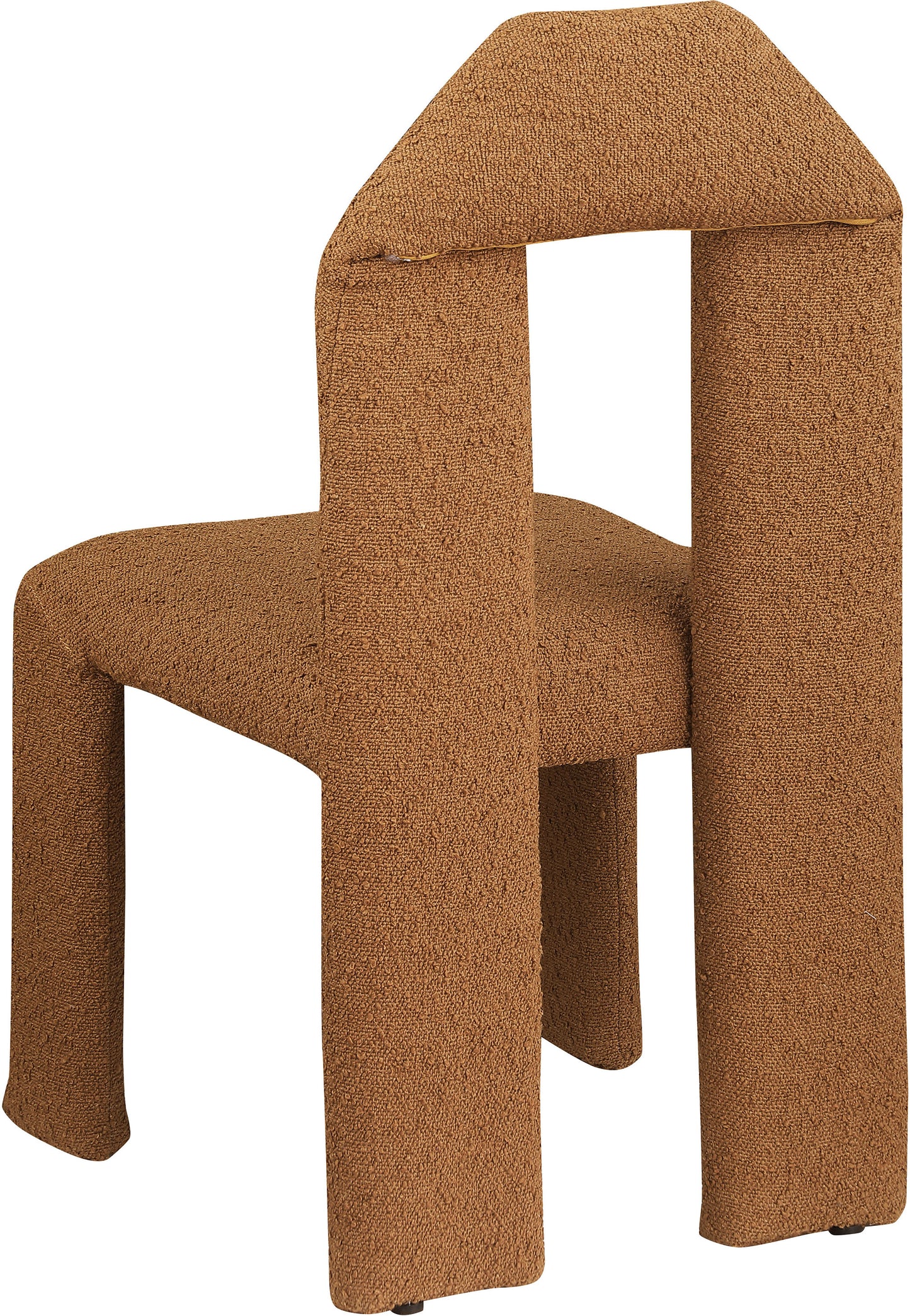 sei saddle boucle fabric dining chair