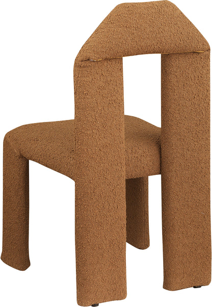 Sei Saddle Boucle Fabric Dining Chair