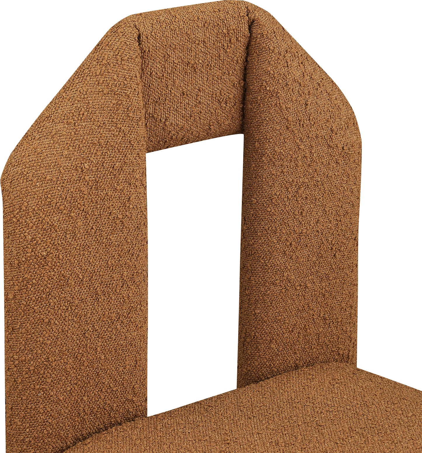 sei saddle boucle fabric dining chair