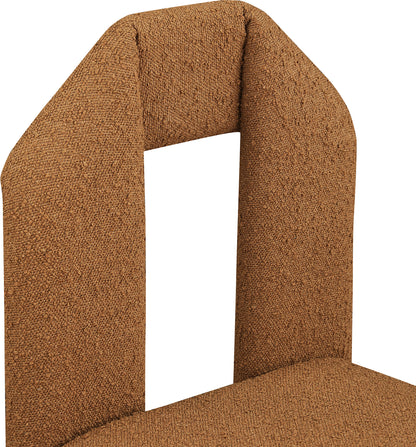 Sei Saddle Boucle Fabric Dining Chair