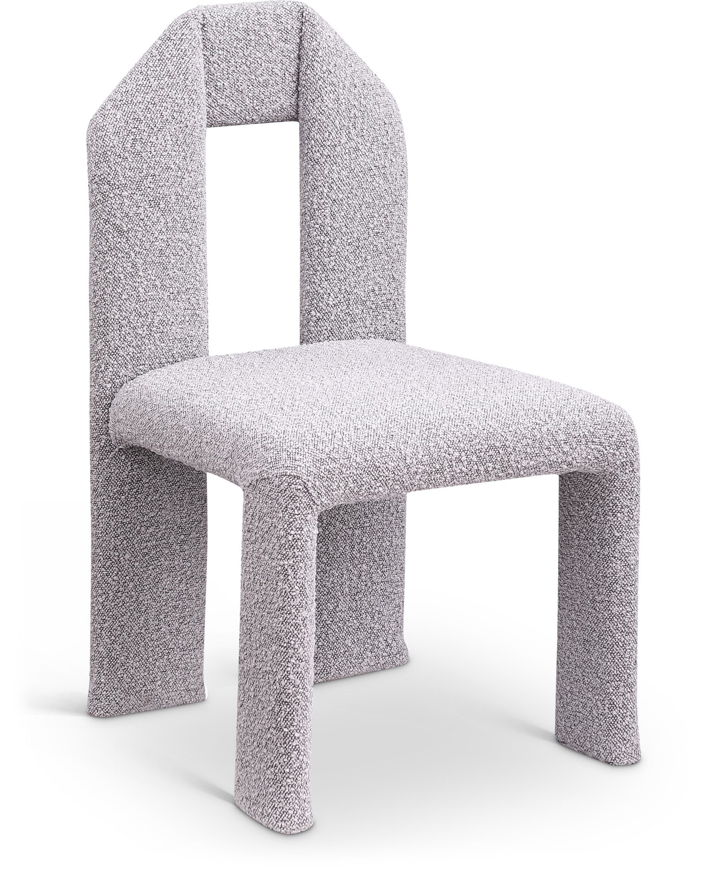 sei taupe boucle fabric dining chair