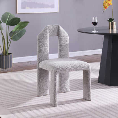 Sei Taupe Boucle Fabric Dining Chair