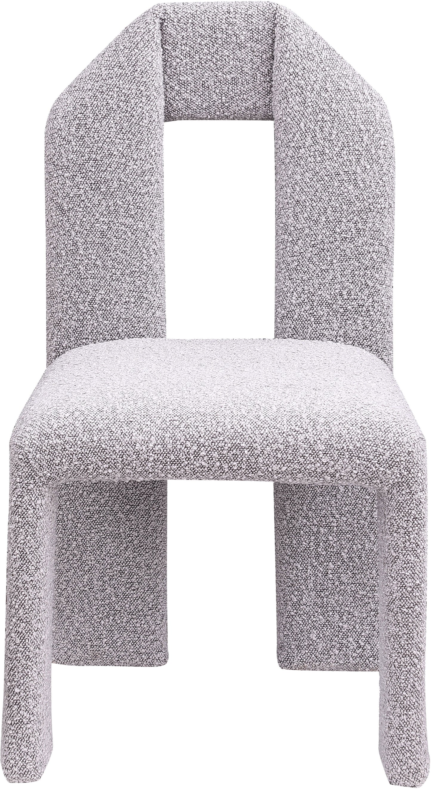 sei taupe boucle fabric dining chair