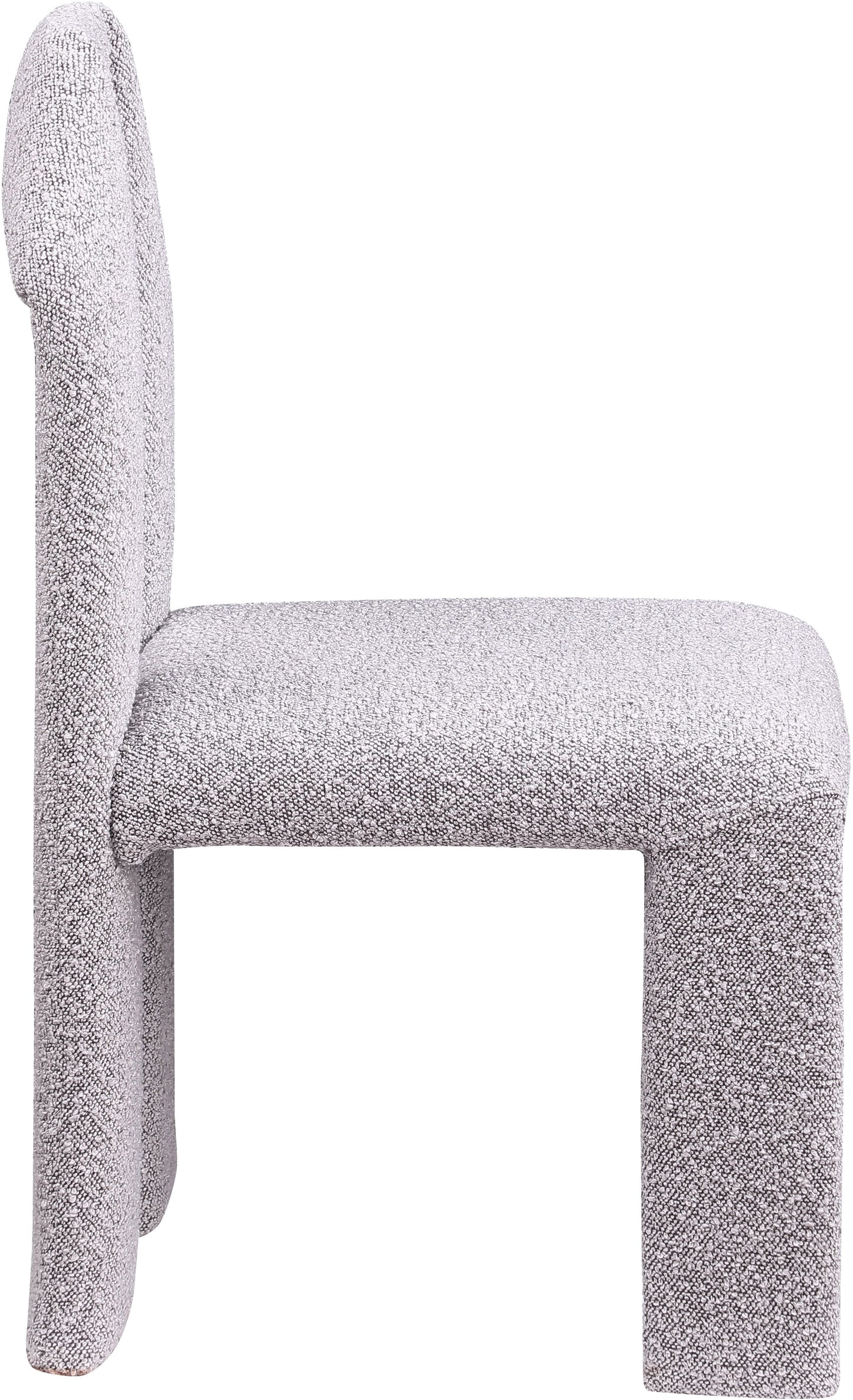 sei taupe boucle fabric dining chair