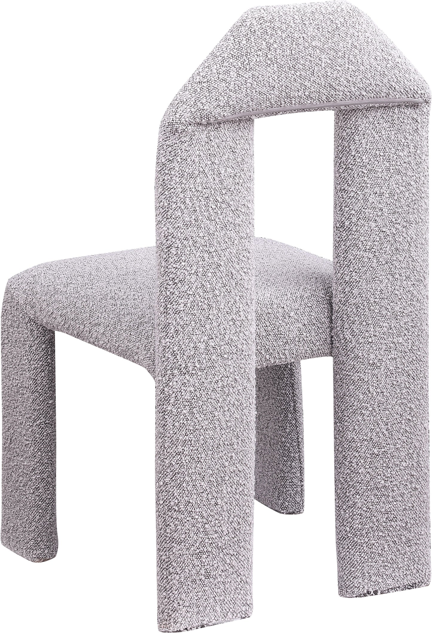 sei taupe boucle fabric dining chair