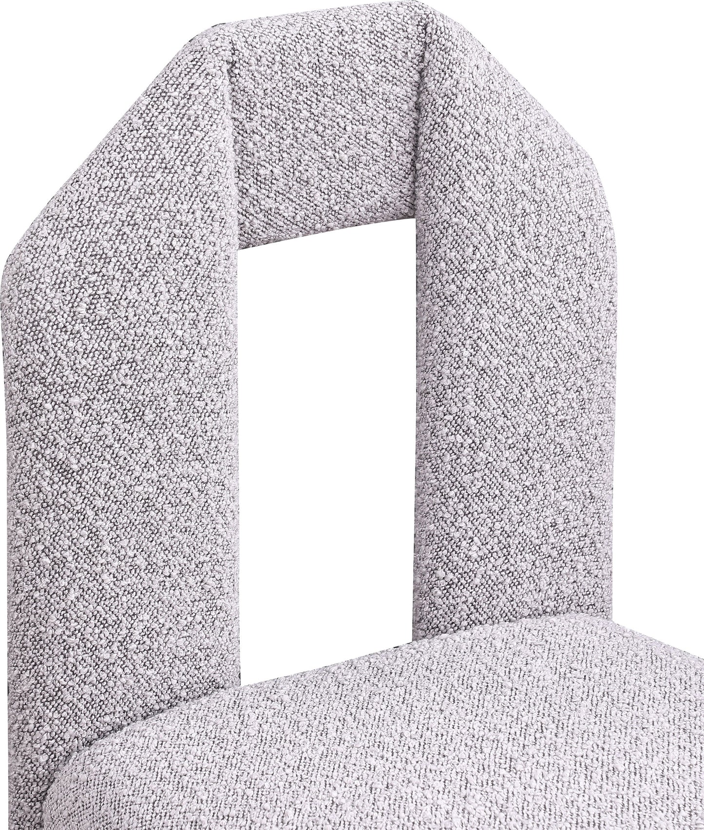 sei taupe boucle fabric dining chair