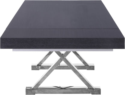 Hans Grey Oak Veneer Lacquer Extendable Dining Table (3 Boxes) T