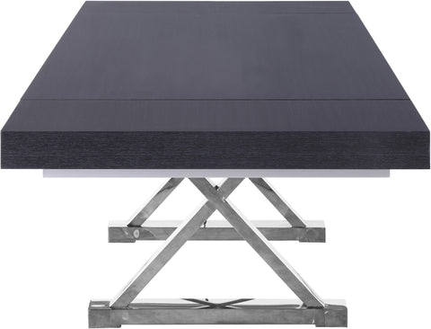 Hans Grey Oak Veneer Lacquer Extendable Dining Table (3 Boxes) T