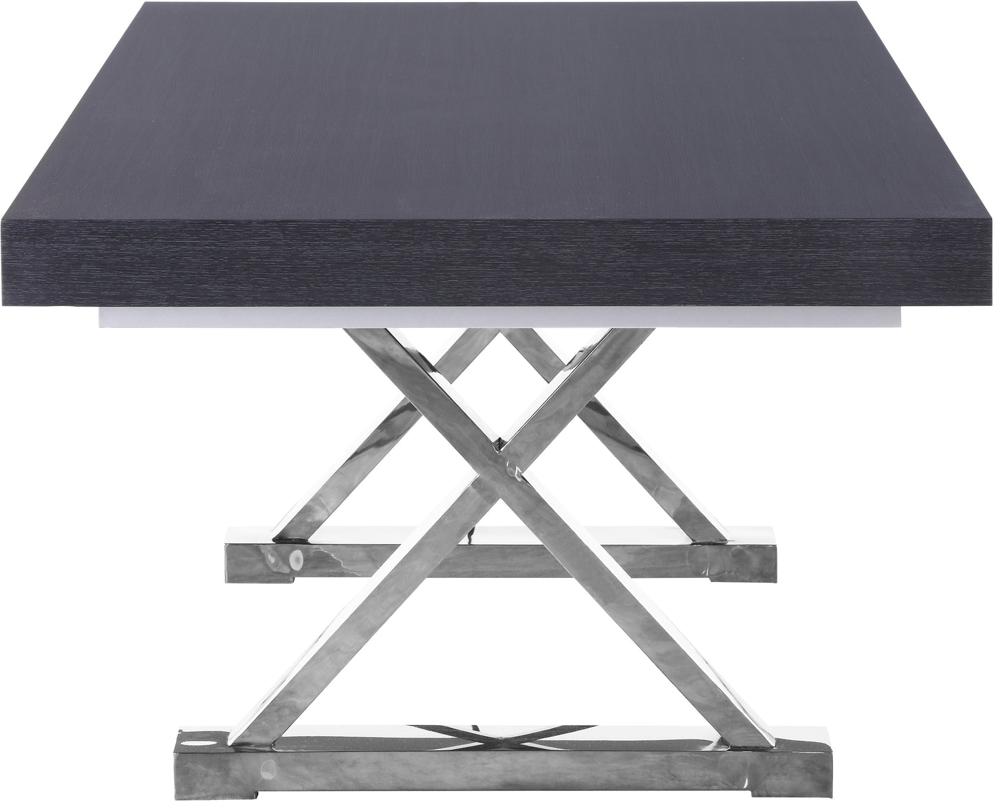 hans grey oak veneer lacquer extendable dining table (3 boxes) t