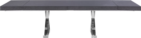 Hans Grey Oak Veneer Lacquer Extendable Dining Table (3 Boxes) T