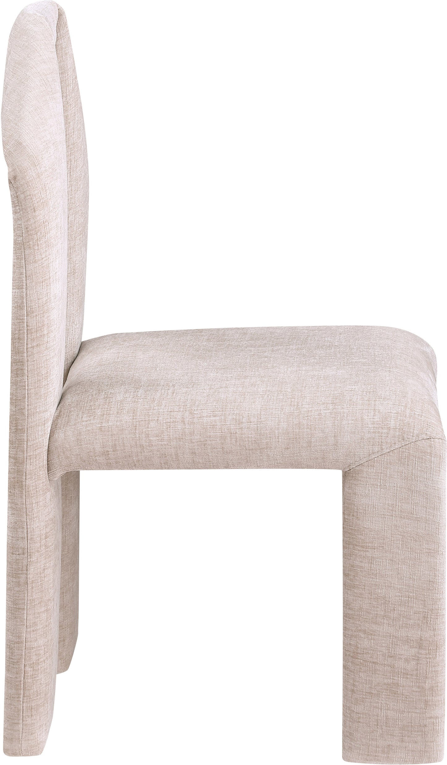 sei beige chenille fabric dining chair