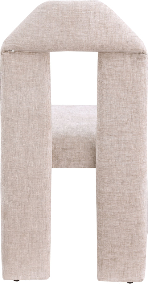 Sei Beige Chenille Fabric Dining Chair