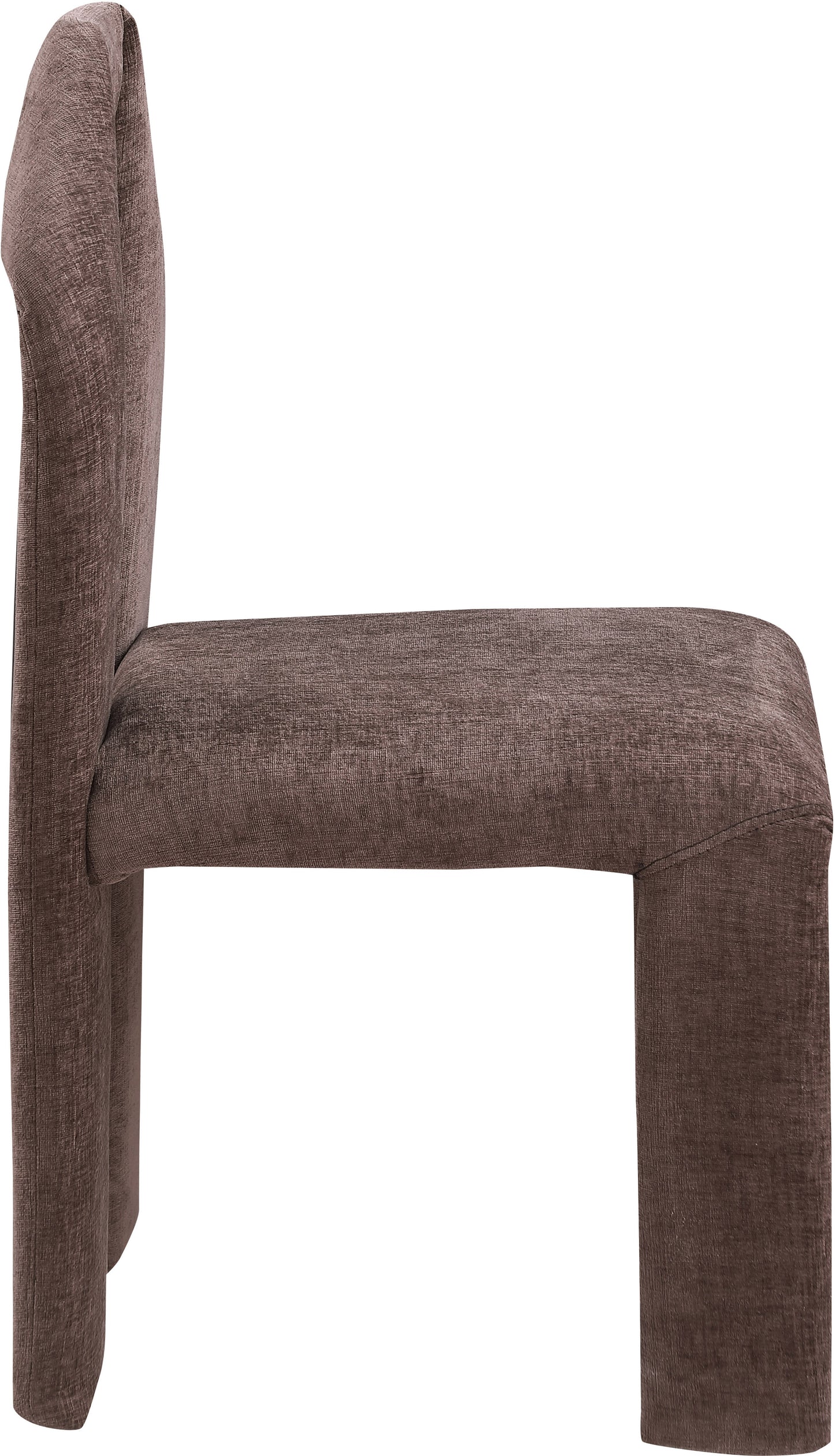 sei brown chenille fabric dining chair