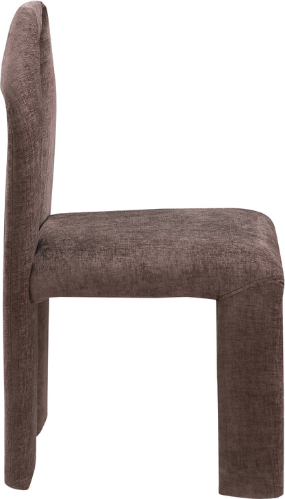 Sei Brown Chenille Fabric Dining Chair