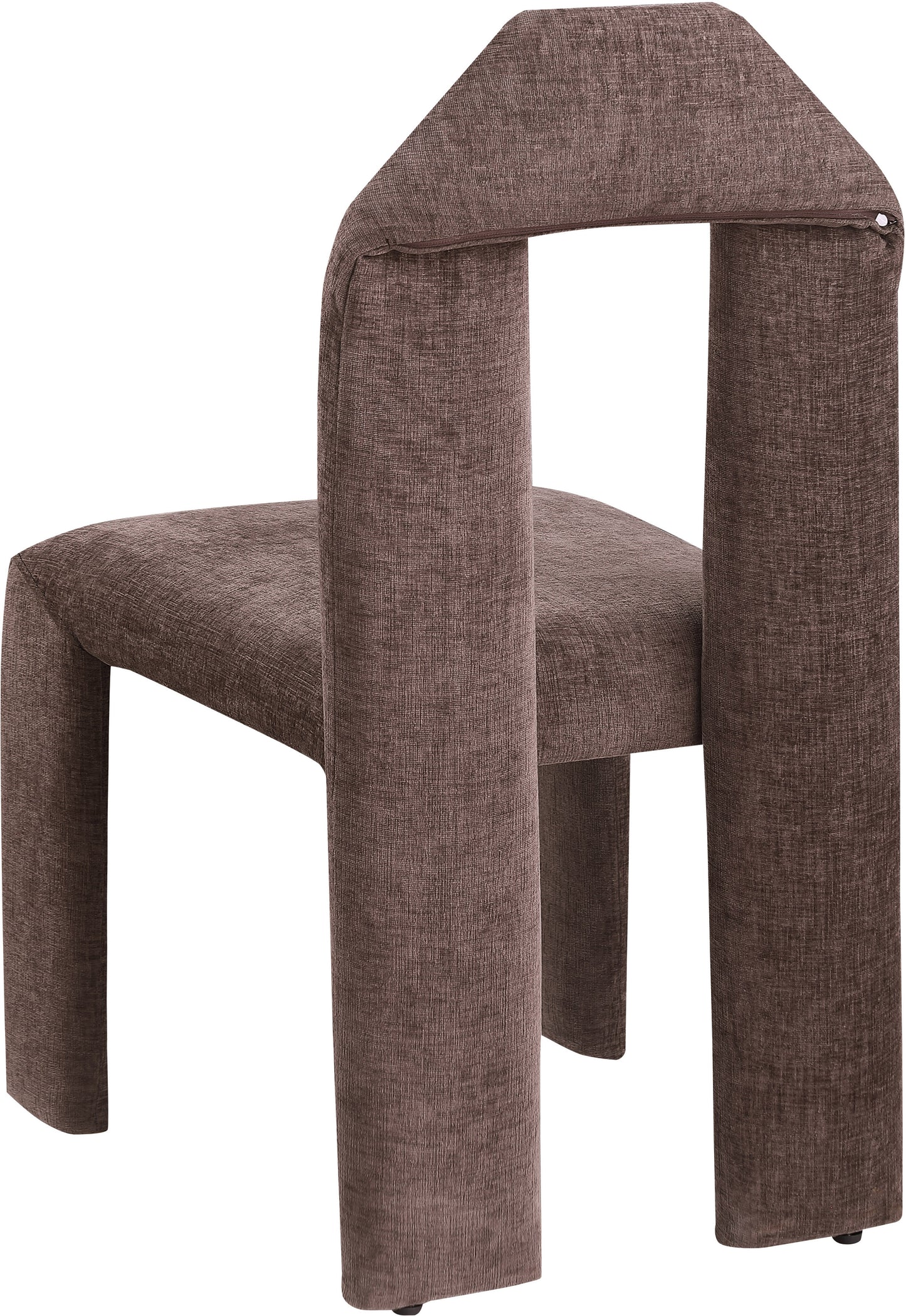 sei brown chenille fabric dining chair