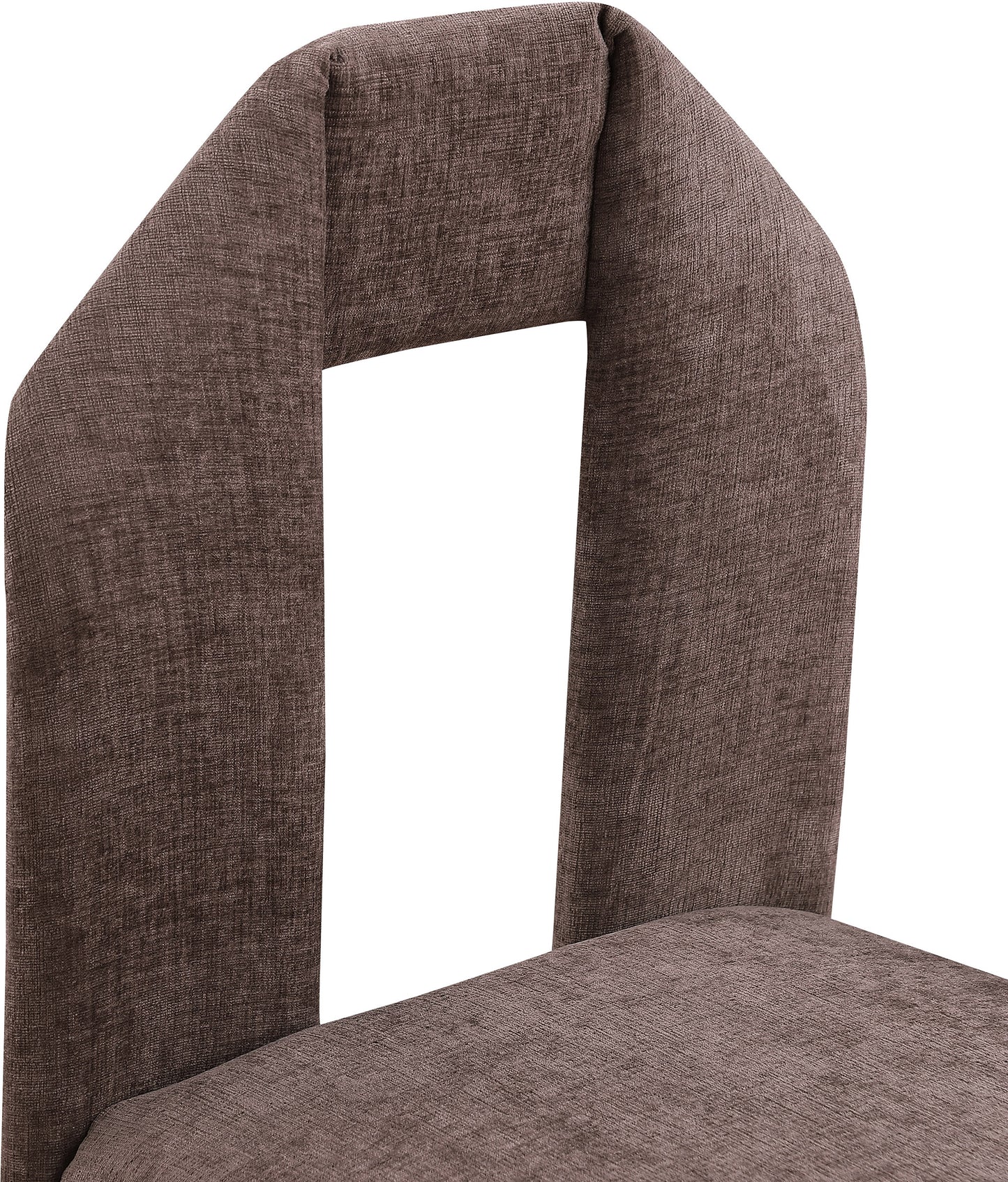 sei brown chenille fabric dining chair