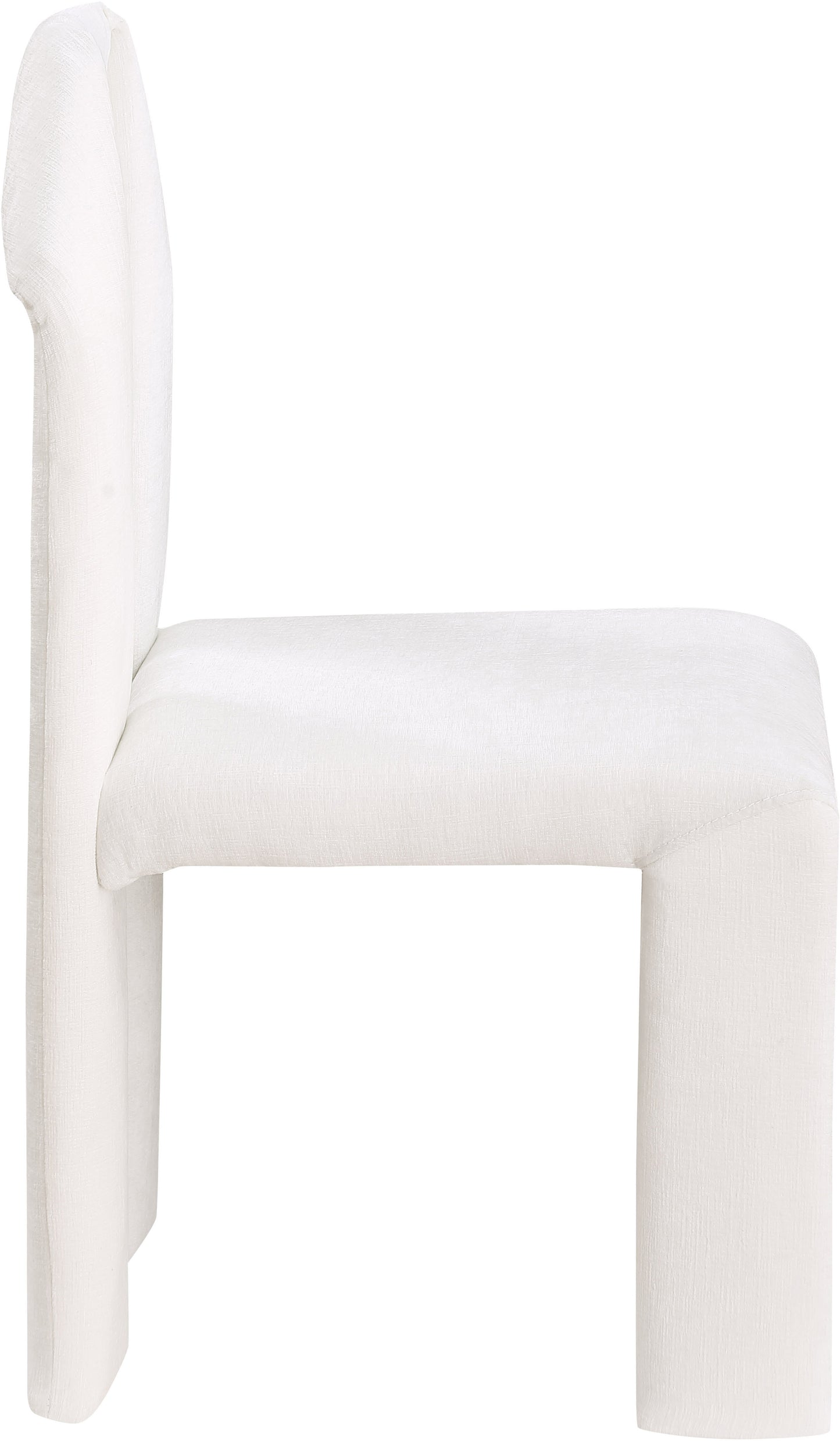 sei cream chenille fabric dining chair