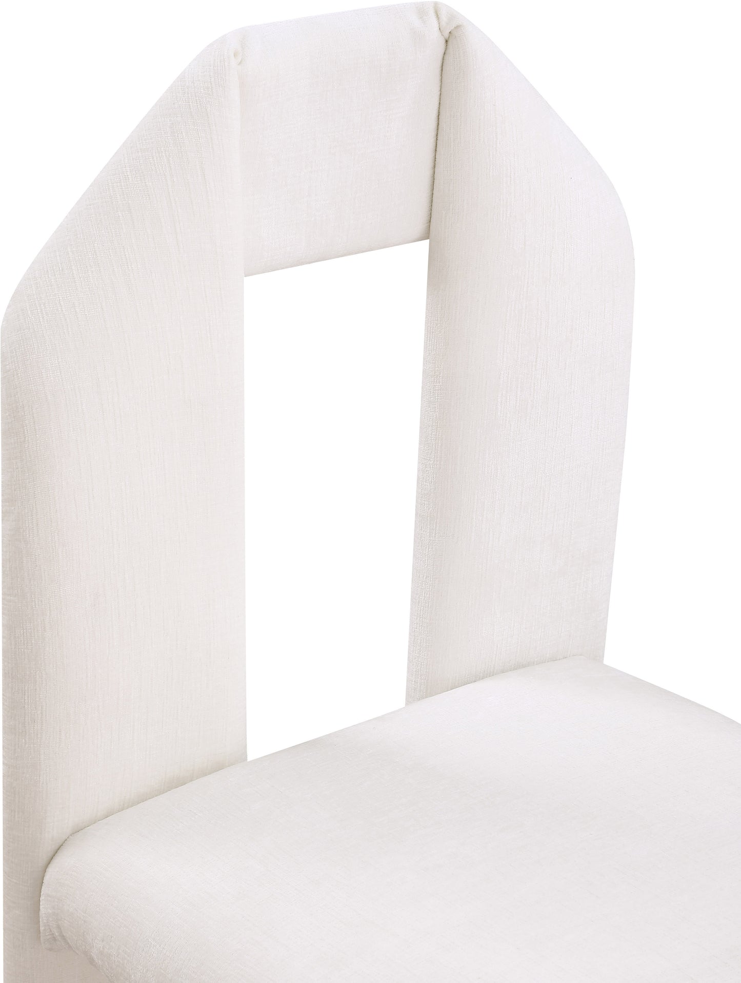 sei cream chenille fabric dining chair