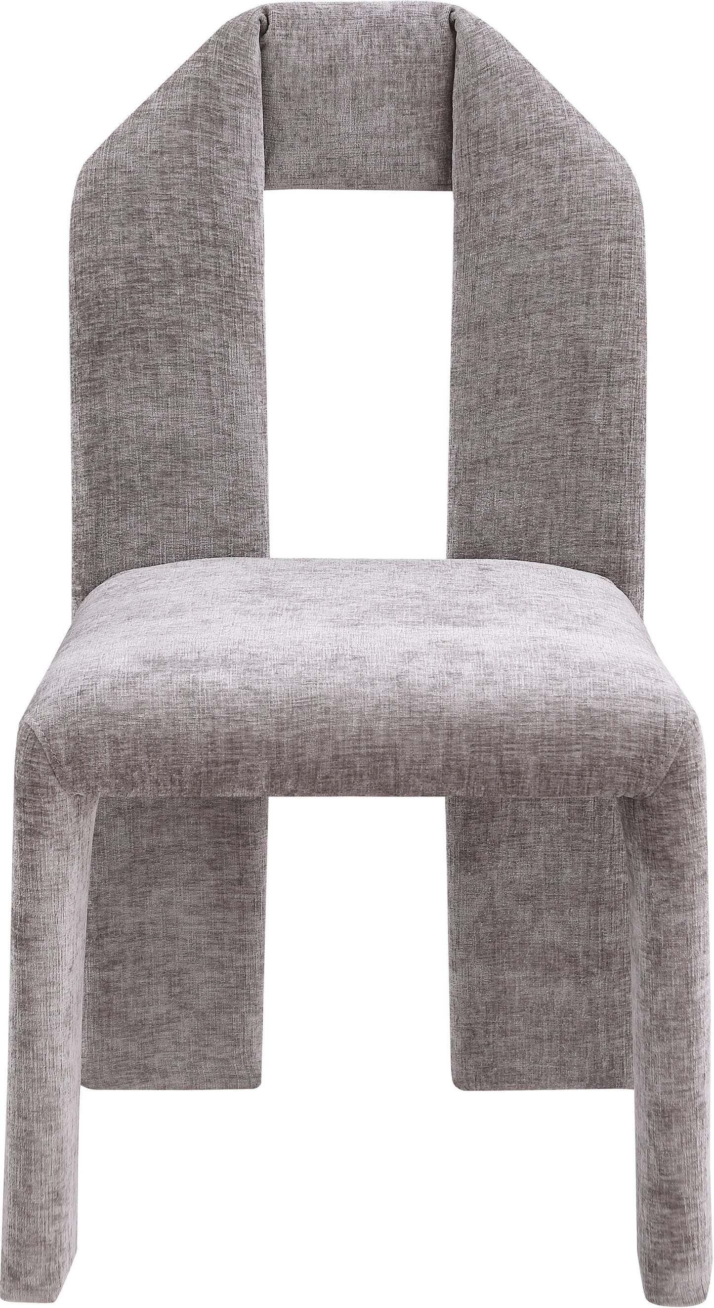 sei grey chenille fabric dining chair