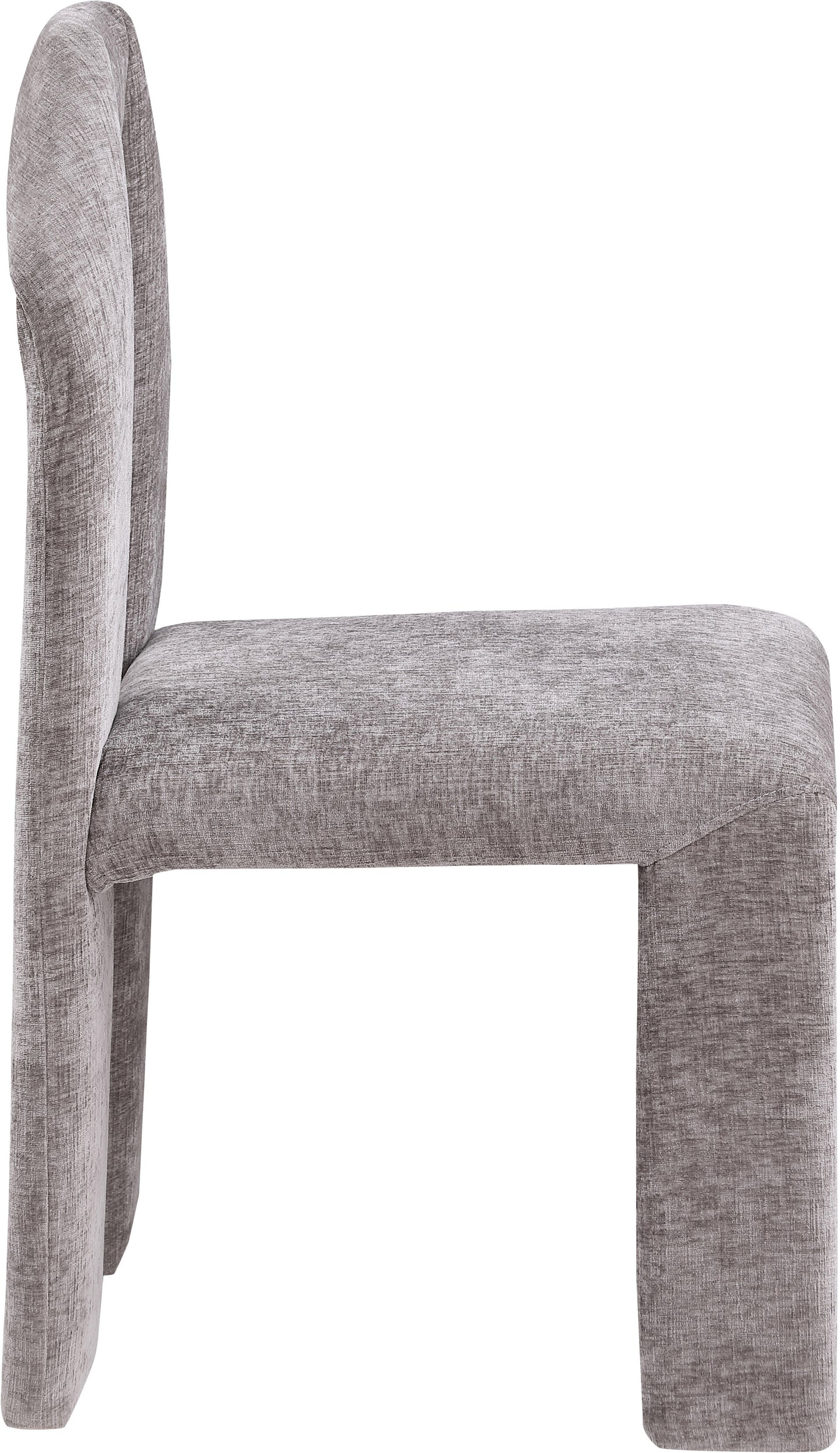 sei grey chenille fabric dining chair